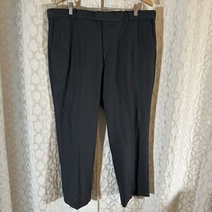 IZOD Pants Mens 38 X 34 Straight Fit Gray Cotton Advantage Performance Slacks